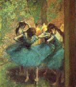 Edgar Degas Dancers in Blue oil painting